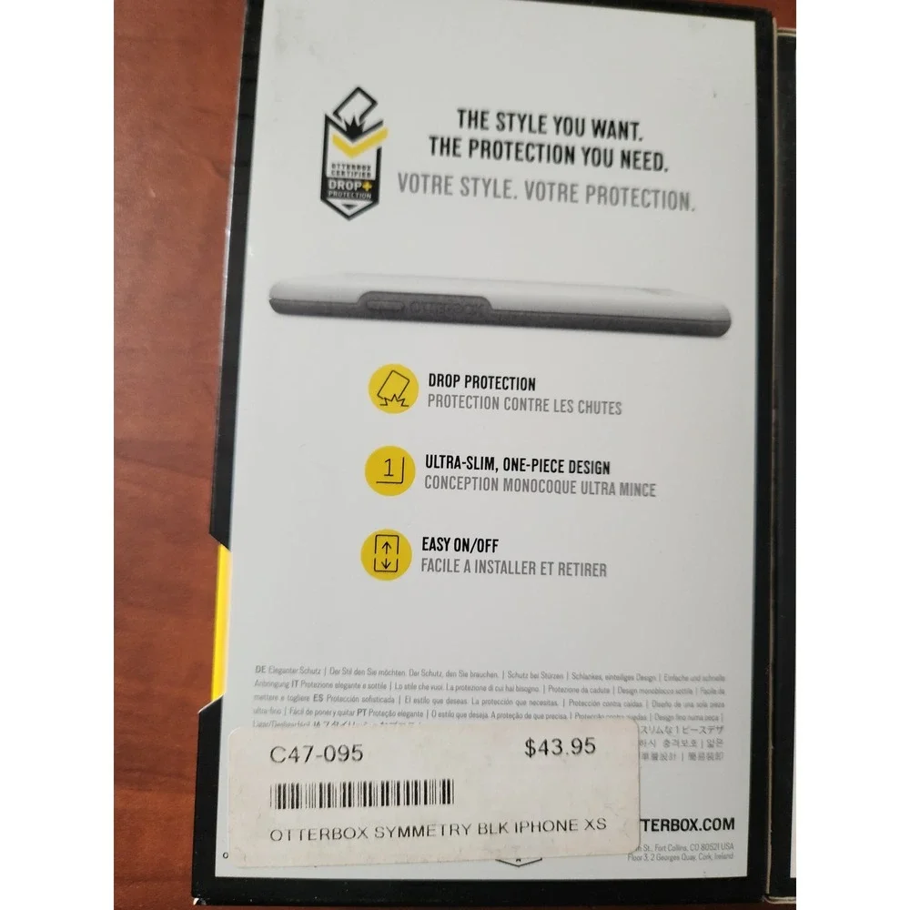 OtterBox Symmetry Case and Alpha Glass Screen Protector for iPhone X iPhone Xs